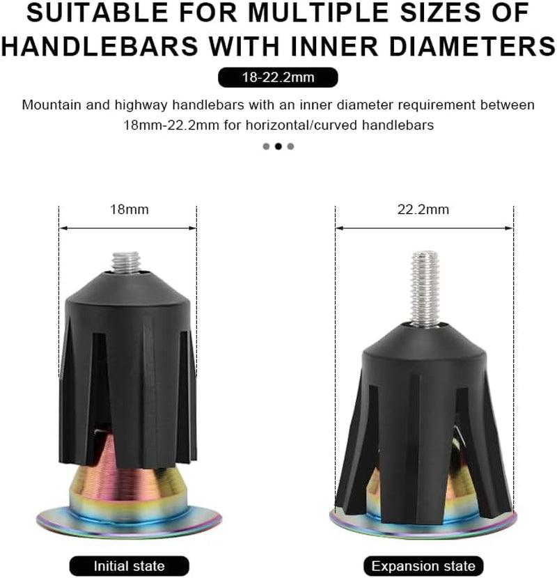 Bicycle Handlebar Plugs for Mountain Bikes, Road Bikes, and Fixed-Gear Bikes, for Safety and Anti-Fall Protection, Easy to Install.