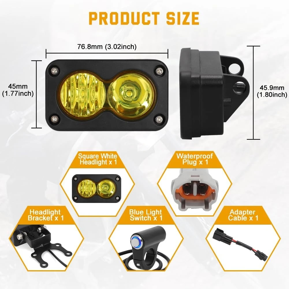 Headlight Kit for Sur-Ron Segway X260 Talaria Sting R MX4 Yellow Light Bar Led
