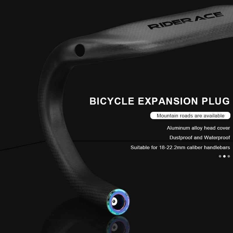 Bicycle Handlebar Plugs for Mountain Bikes, Road Bikes, and Fixed-Gear Bikes, for Safety and Anti-Fall Protection, Easy to Install.