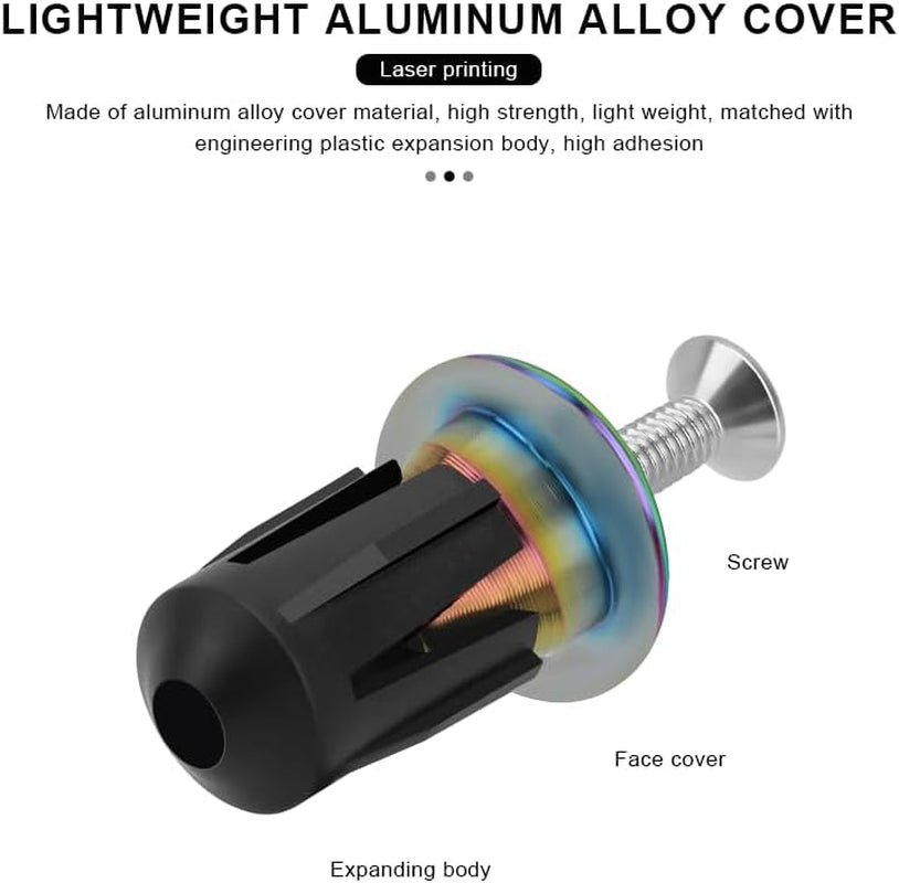 Bicycle Handlebar Plugs for Mountain Bikes, Road Bikes, and Fixed-Gear Bikes, for Safety and Anti-Fall Protection, Easy to Install.