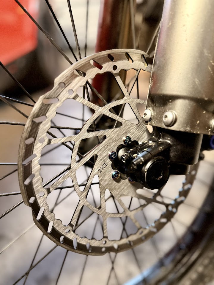 Front 220mm Disc Brake Rotor 2.3mm,  Ti Bolts for Ebike